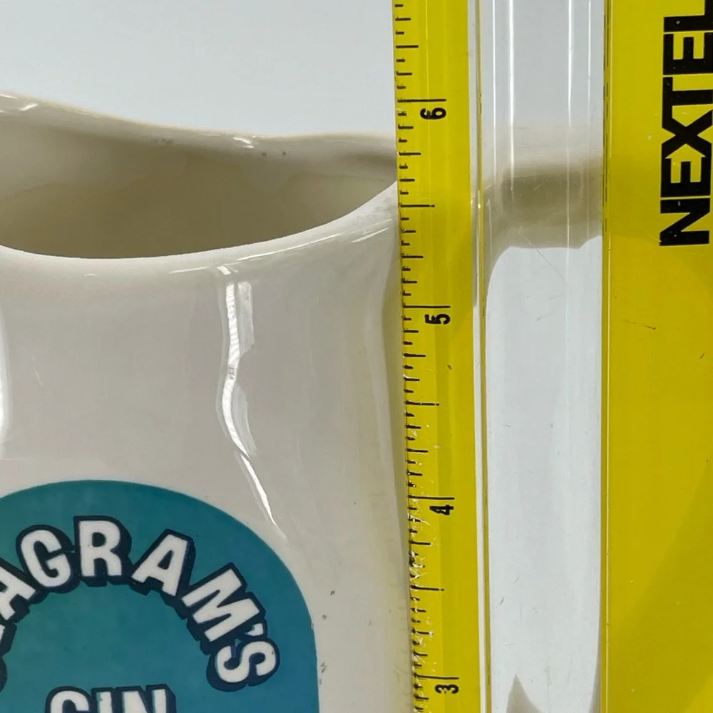 Seagram’s Gin “The Perfect Martini”‎ Gin Ceramic White Bar Pitcher Vintage
